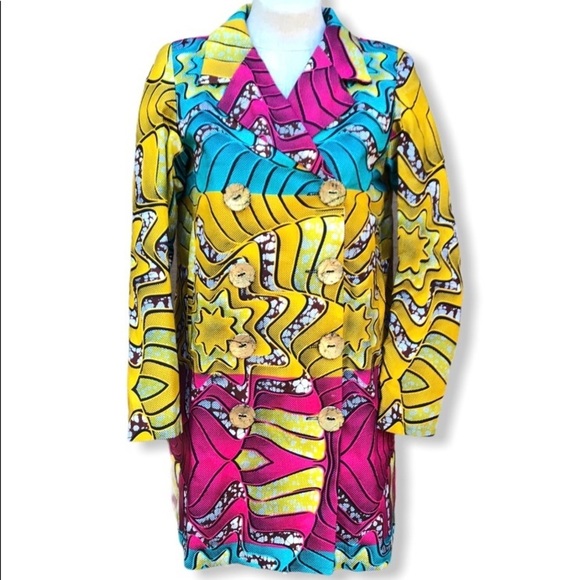 By Jua-C African Pop Art Designer Jacket size 2 - Picture 1 of 8